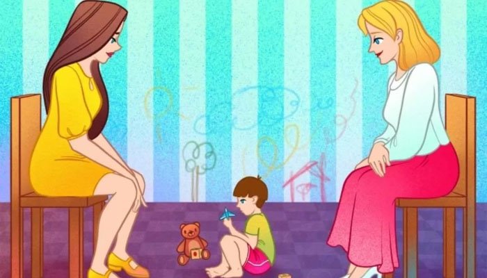 10 سیکنڈ میں بتا سکتے ہیں کہ اس تصویر میں بچے کی ماں کونسی ہے؟